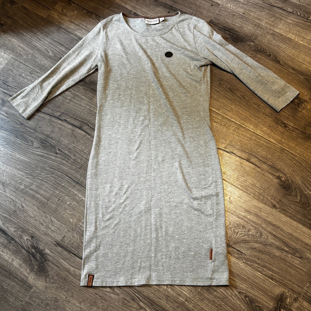 Naketano Gray Long Sleeve Dress